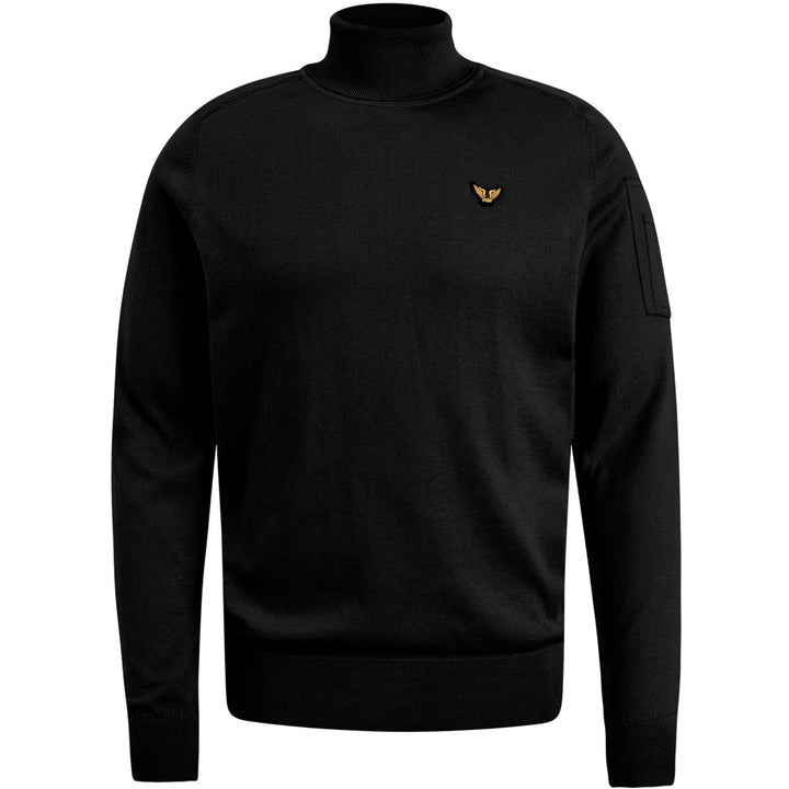 Turtleneck Cotton Elite Knit - Zwart