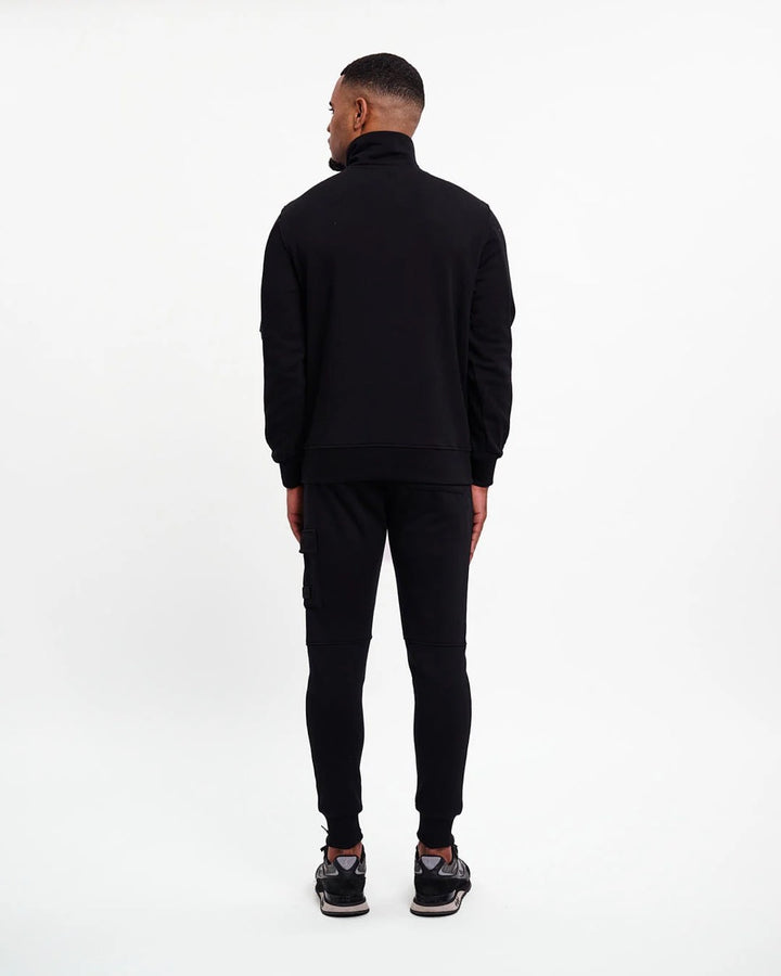 Pocket Quarter Zip - Zwart