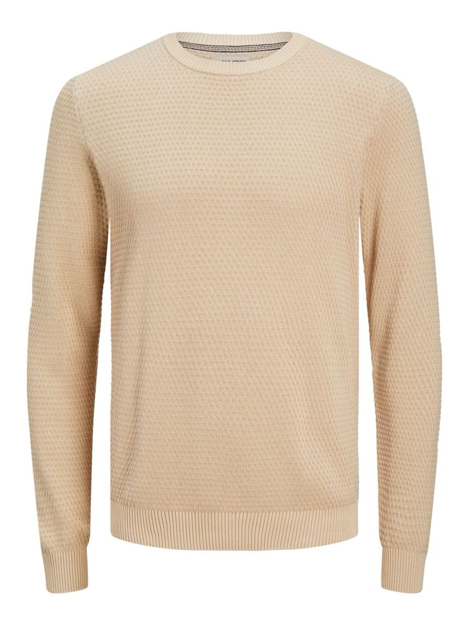 Jjeatlas Knit Crew Neck Noos - Zand