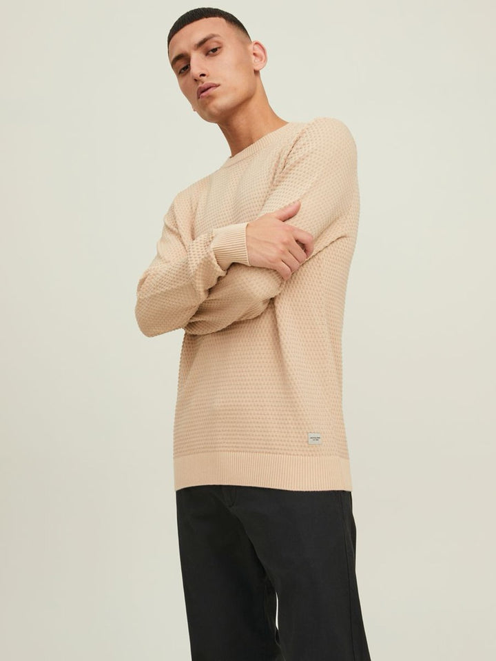 Jjeatlas Knit Crew Neck Noos - Zand