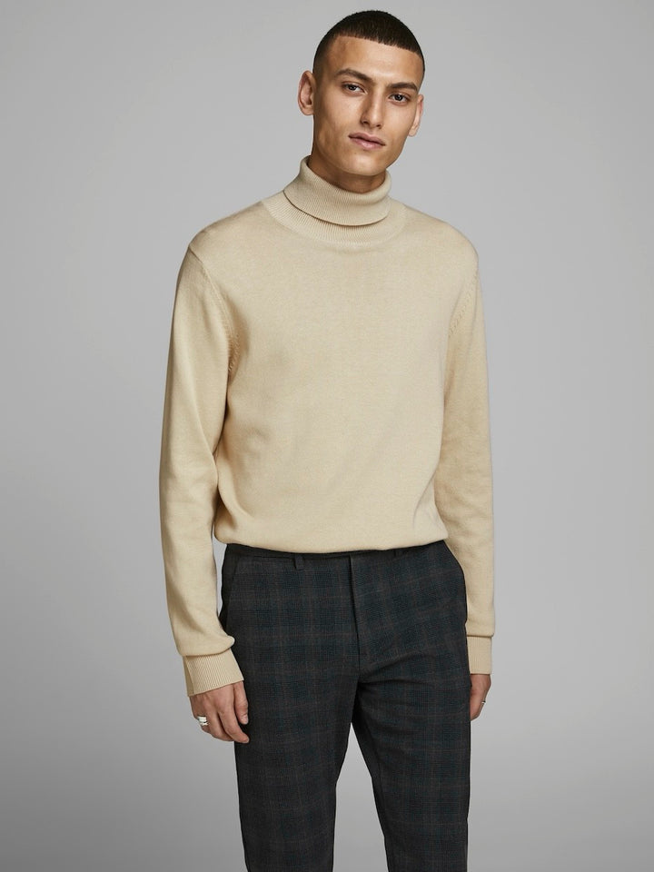 Jjeemil Knit Roll Neck Noos - Beige