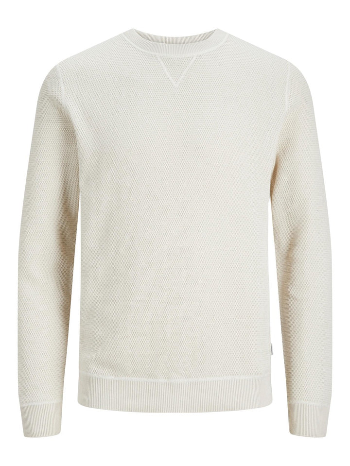 Jprblucameron Knit Crew Neck Ch - Beige