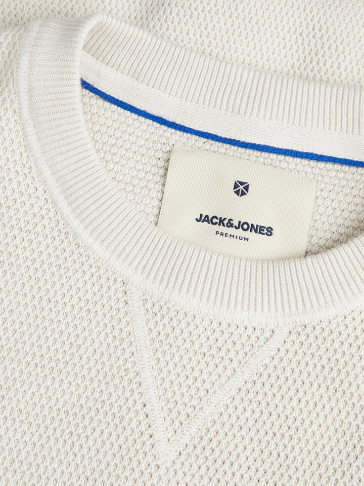 Jprblucameron Knit Crew Neck Ch - Beige