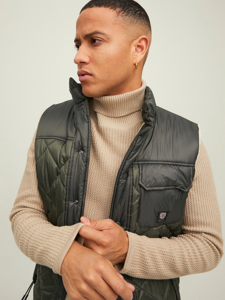 Jprblucarlos Knit Roll Neck - Beige