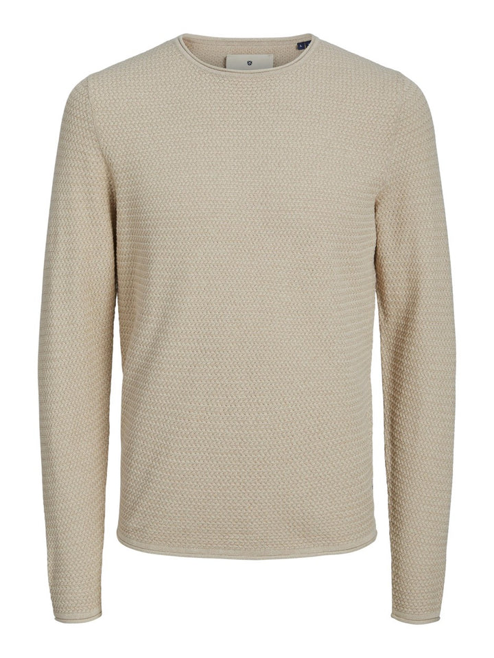 Jprblumiguel Knit Crew Neck Noos - Beige