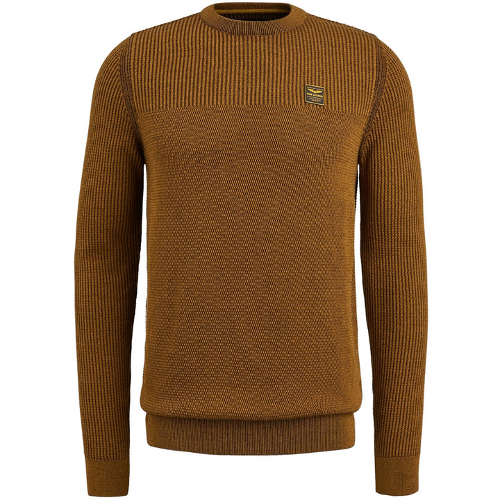 Crewneck Cotton Plated - Geel Dessin