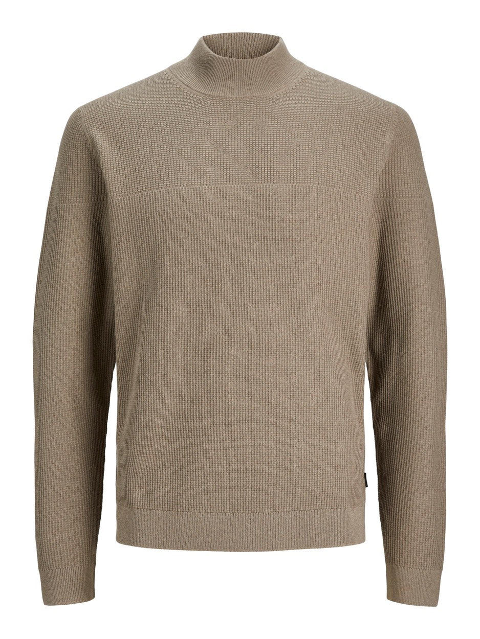 Jprblaarthur Knit Mock Neck - Taupe