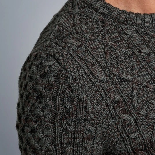 R-neck Cable Knit - Grijs Dessin