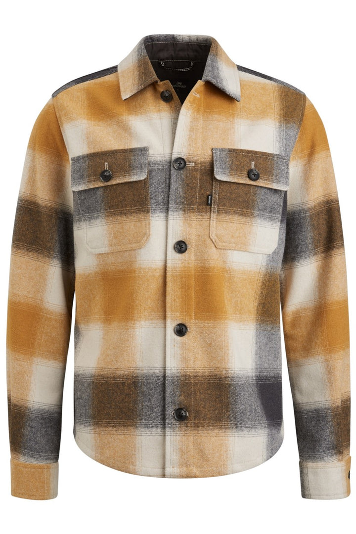 Long Sleeve Shirt Check Brushed Wo - Geel Dessin