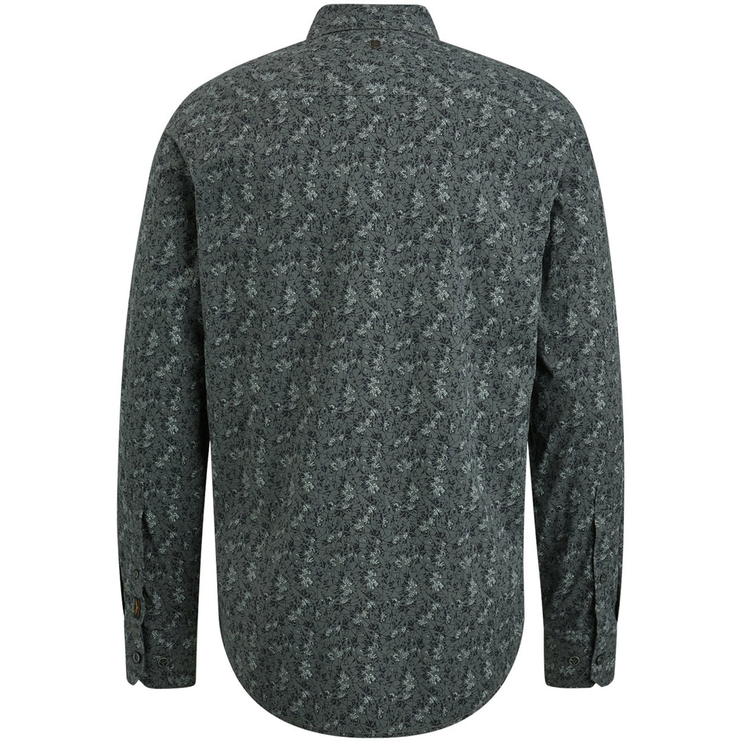 Long Sleeve Shirt Print On Poplin - Groen Dessin