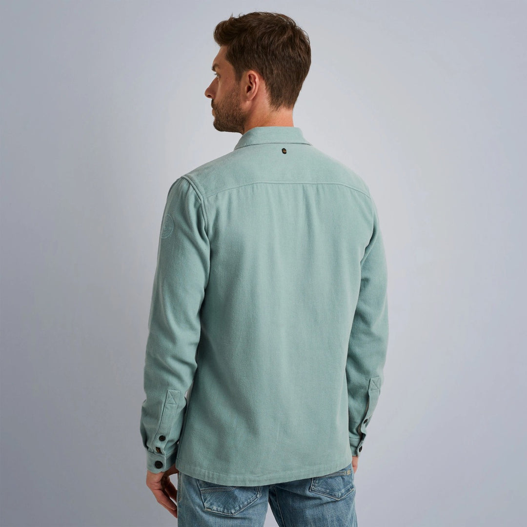 Long Sleeve Shirt Ctn Moleskin - Aqua