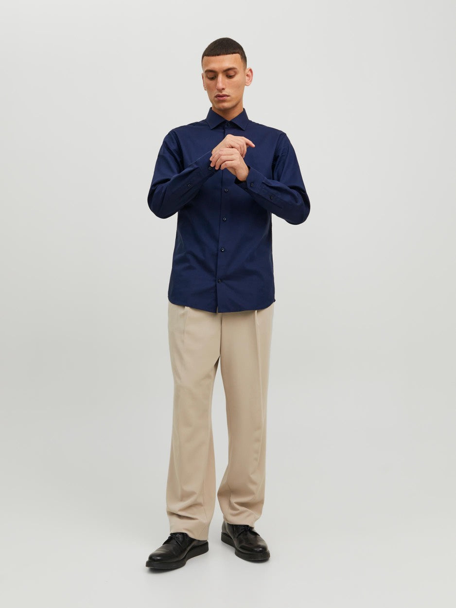 Jprblaparker Shirt L/s Noos - Navy