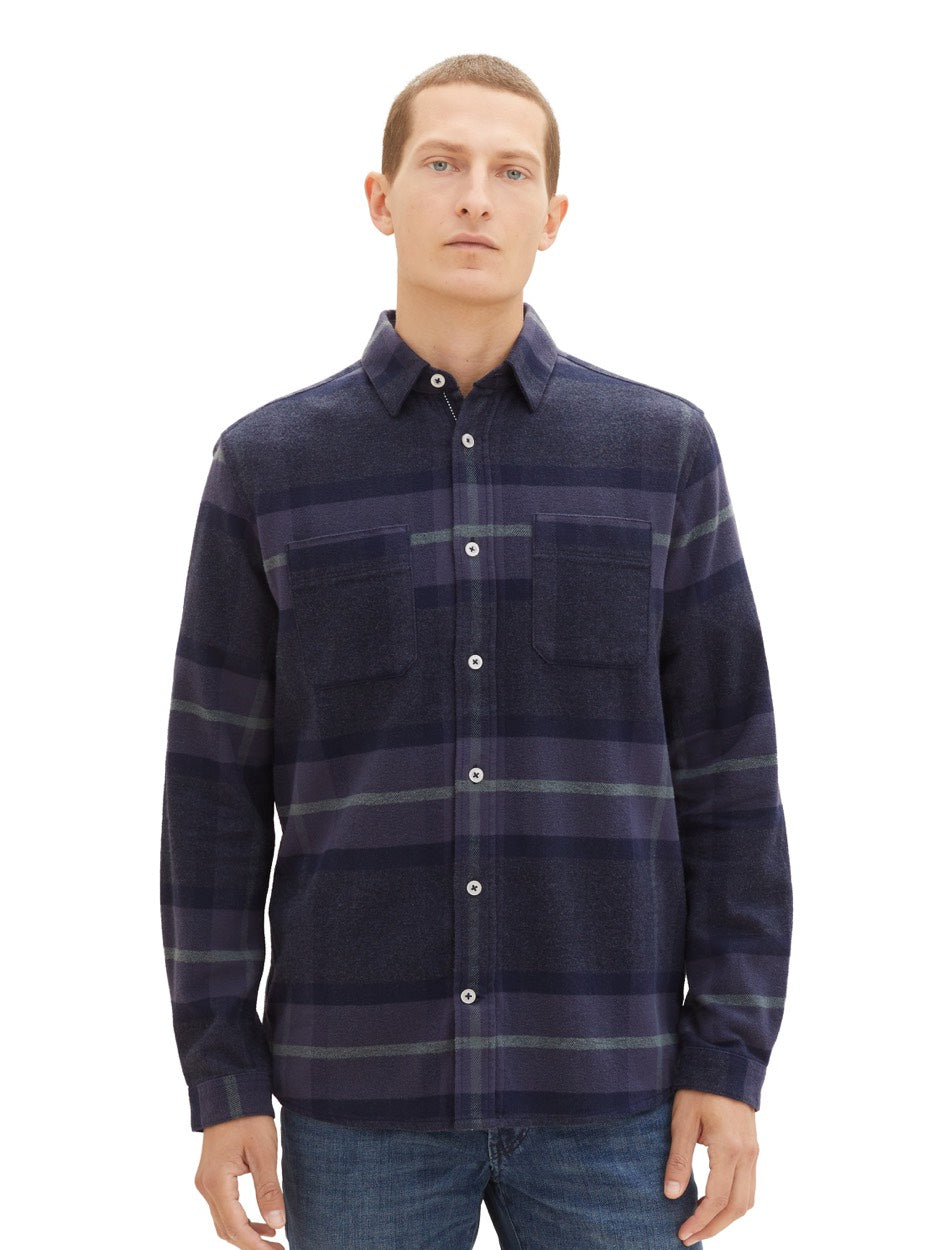 Comfort Check Shirt - Blauw Dessin