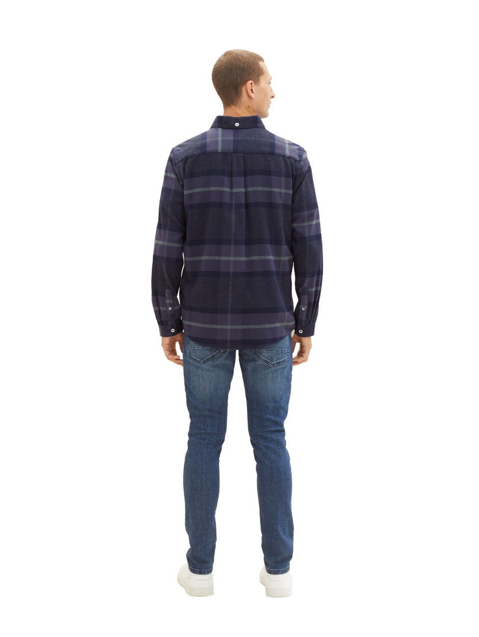 Comfort Check Shirt - Blauw Dessin