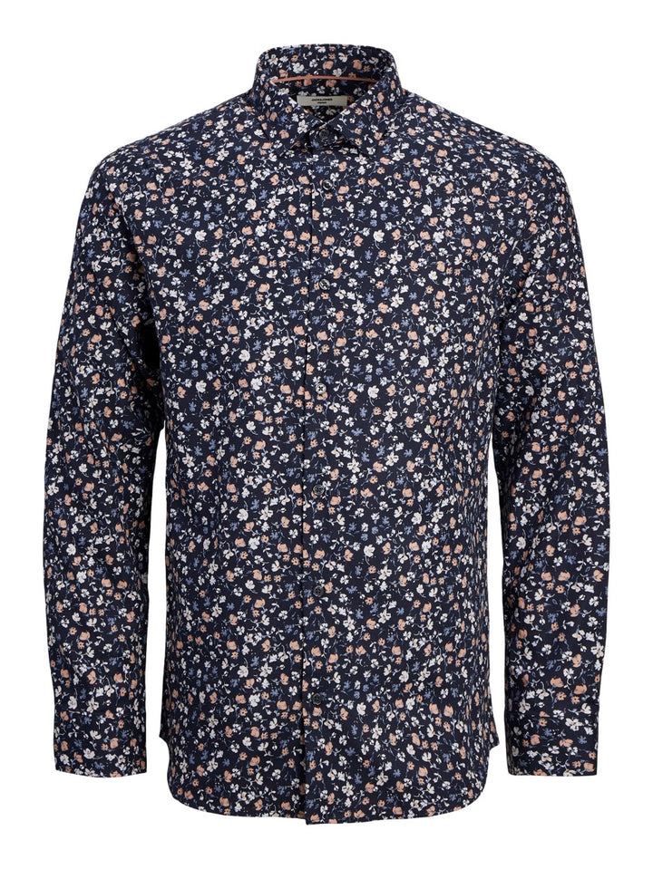 Jprblanordic Print Shirt L/s Sn - Blauw Dessin