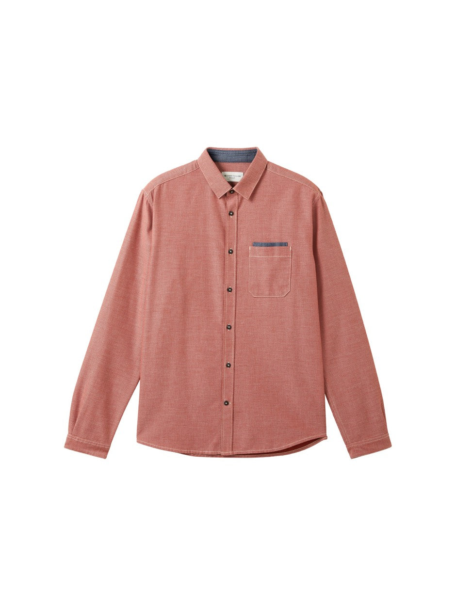 Structure Shirt - Steenrood