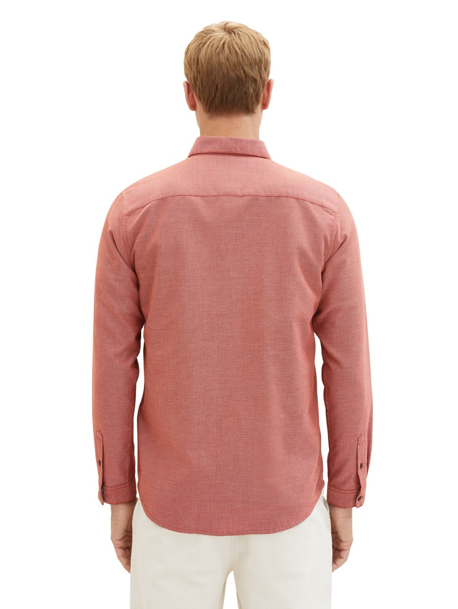 Structure Shirt - Steenrood