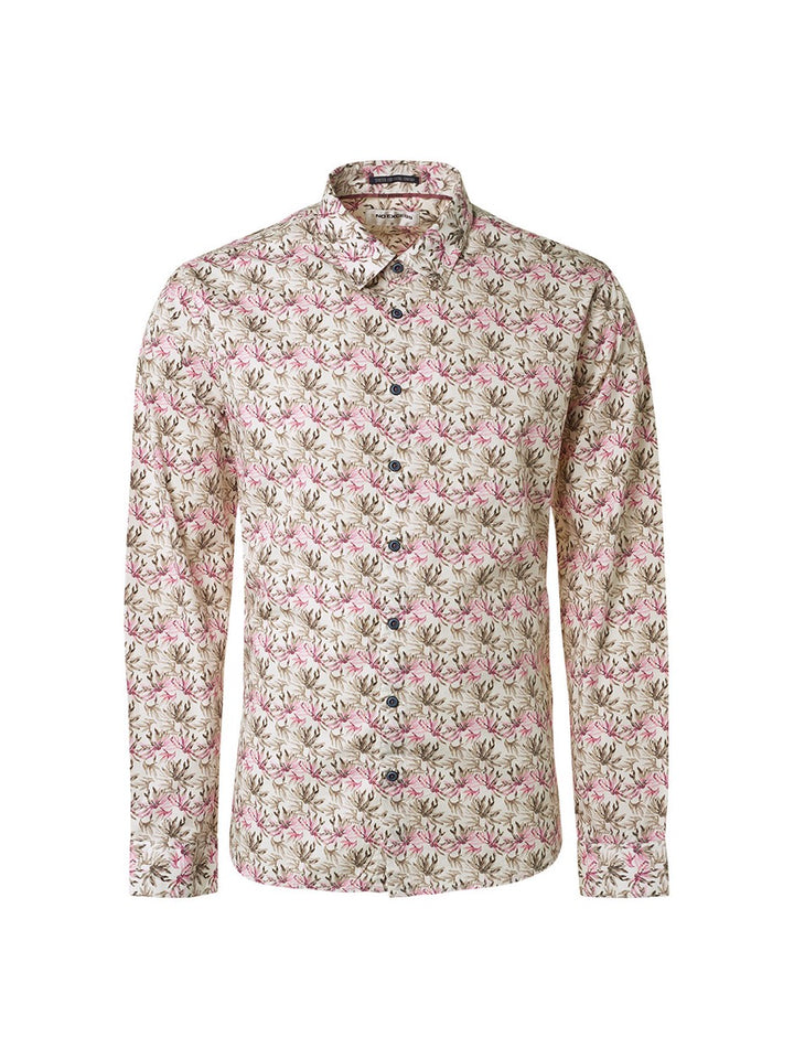 Shirt Stretch Aop - Roze Dessin