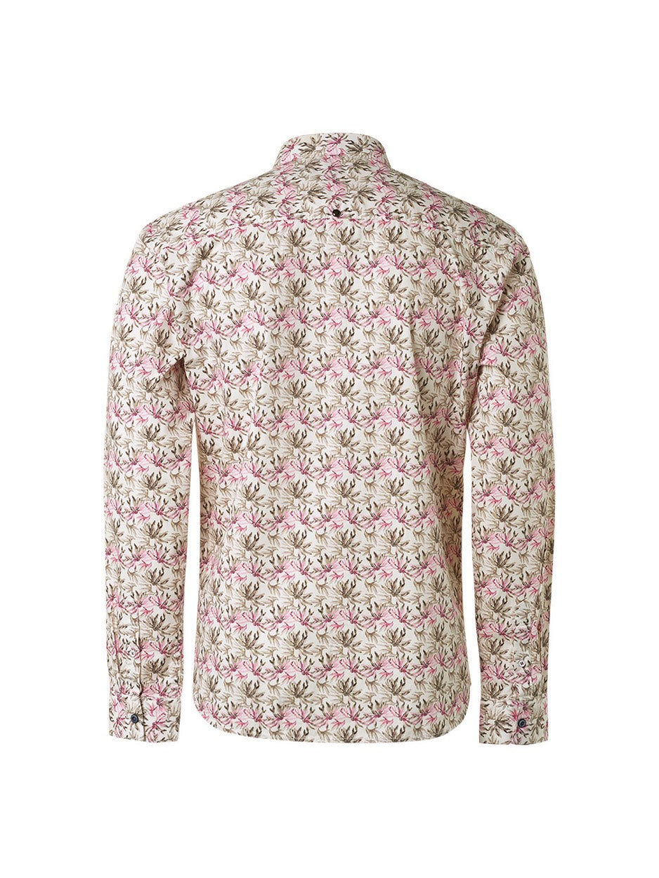 Shirt Stretch Aop - Roze Dessin