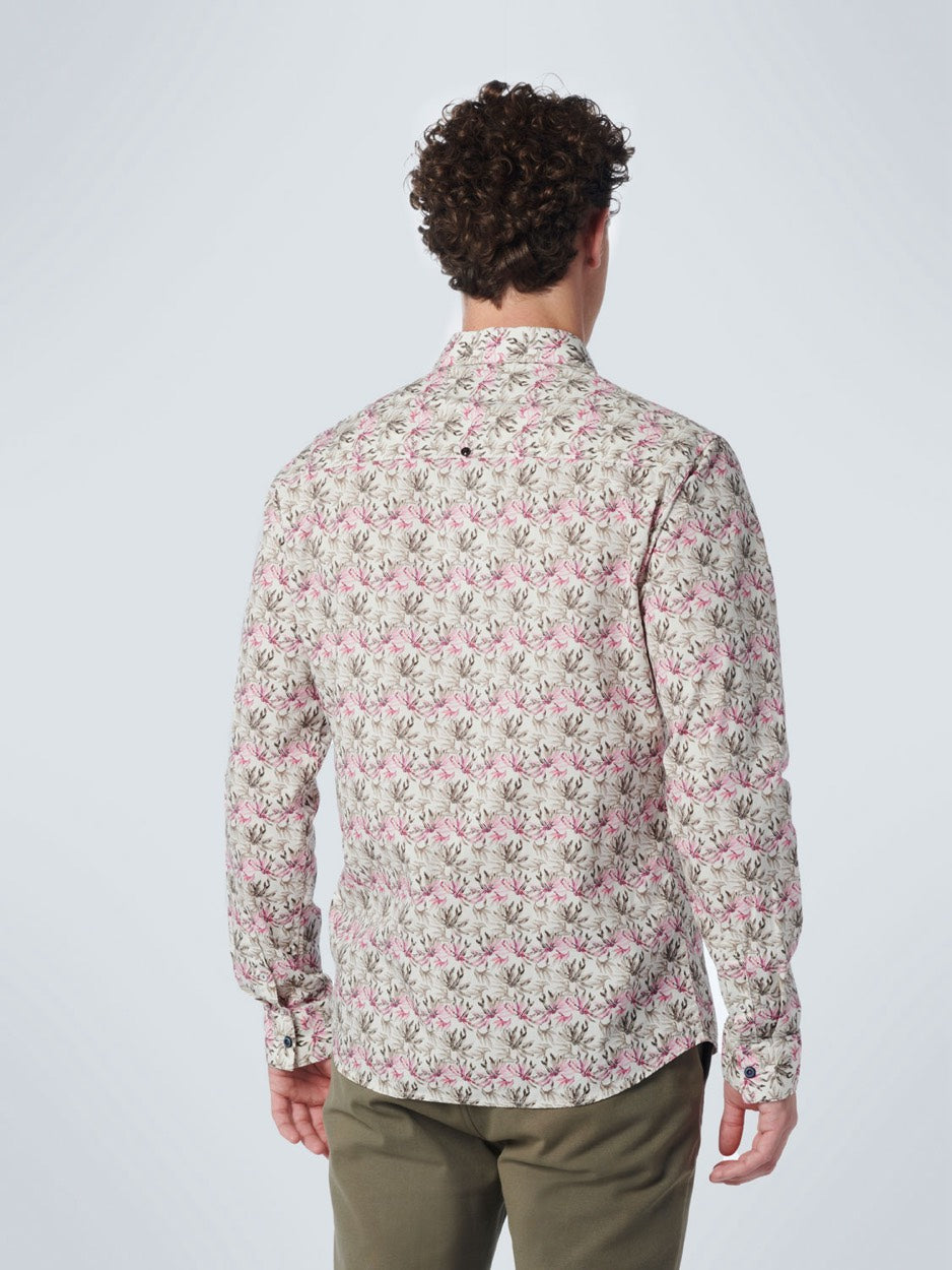 Shirt Stretch Aop - Roze Dessin