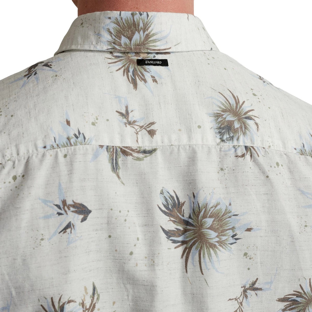 Short Sleeve Shirt Printed Tencel - Wit Dessin