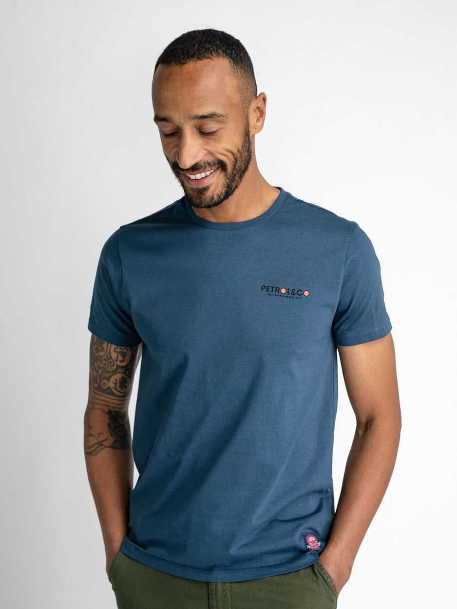 T-shirt Back Print - Navy