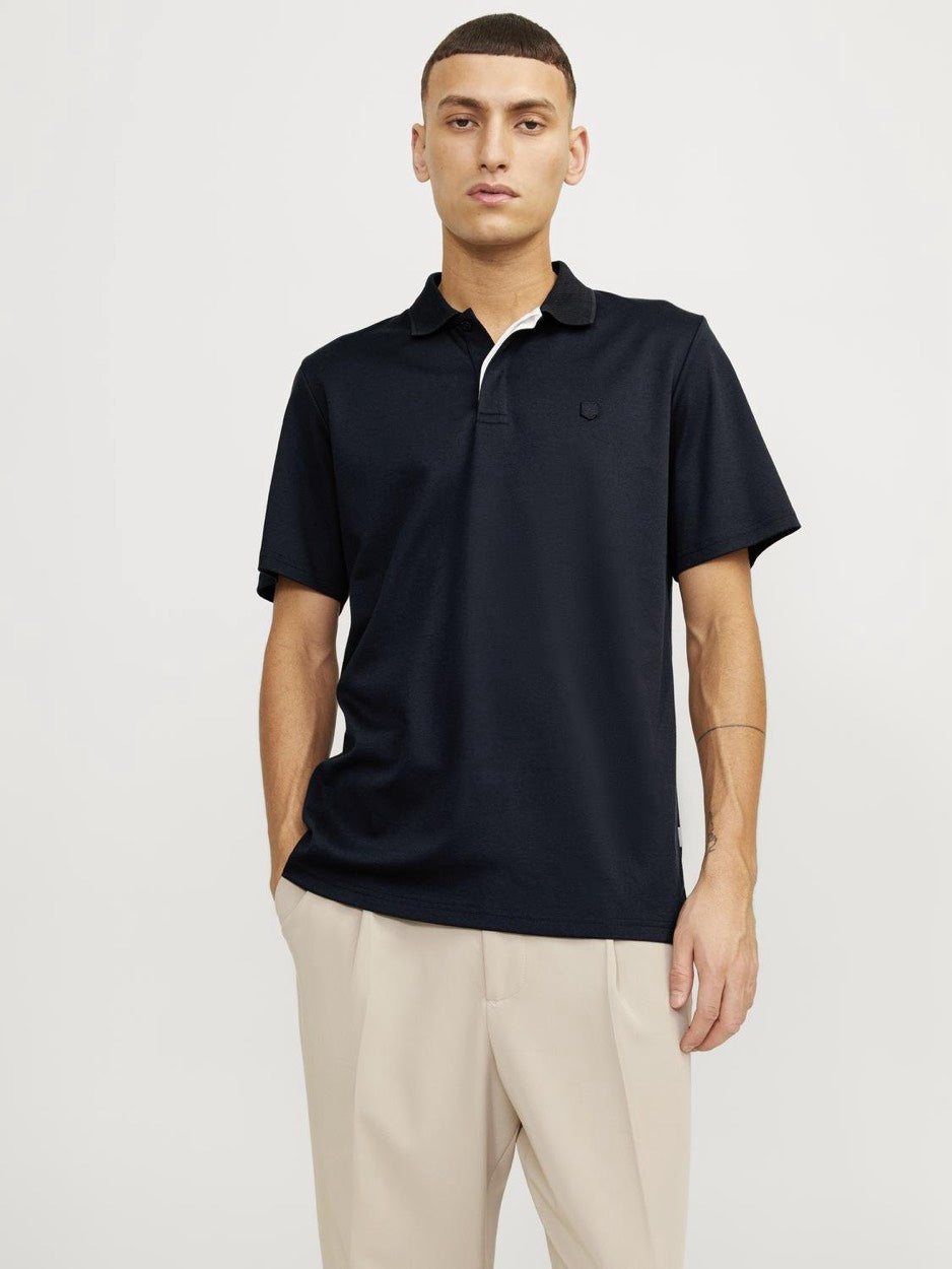 Jprccrodney Ss Polo Sn - Blauw Dessin