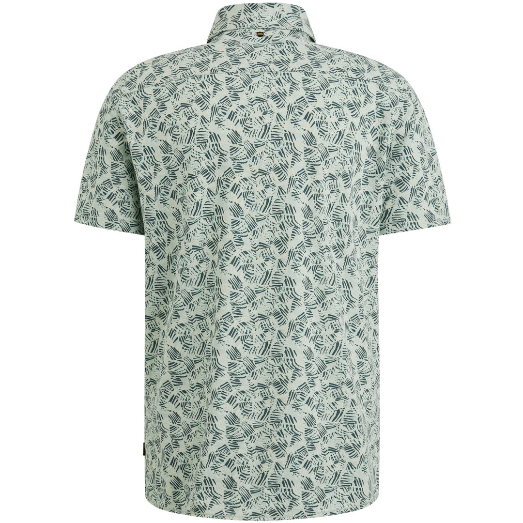 Short Sleeve Shirt Print On Jersey - Blauw Dessin