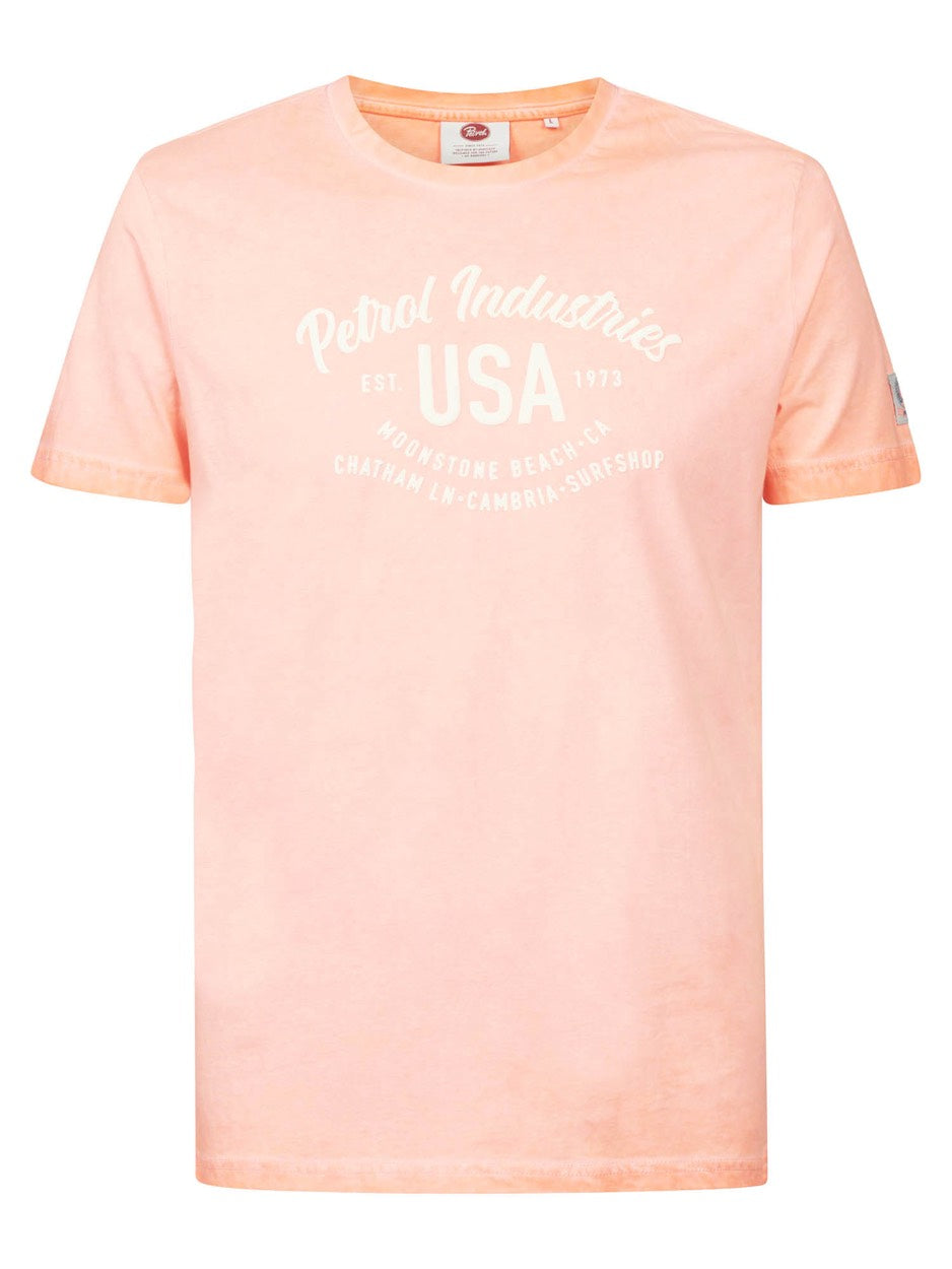 T-shirt Classic Print - Zalm/peach