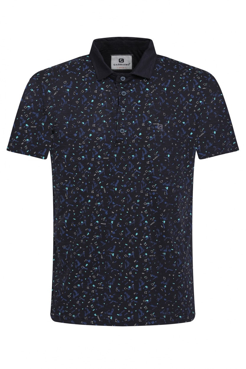 233570 Polo Shirt - Blauw Dessin