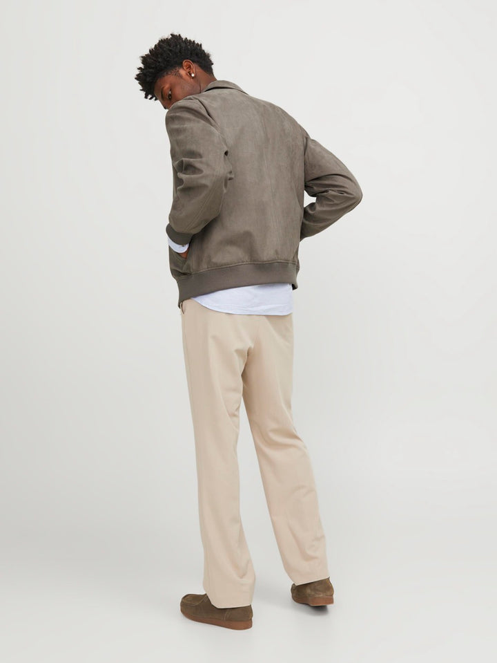 Jprccray Faux Suede Bomber - Taupe